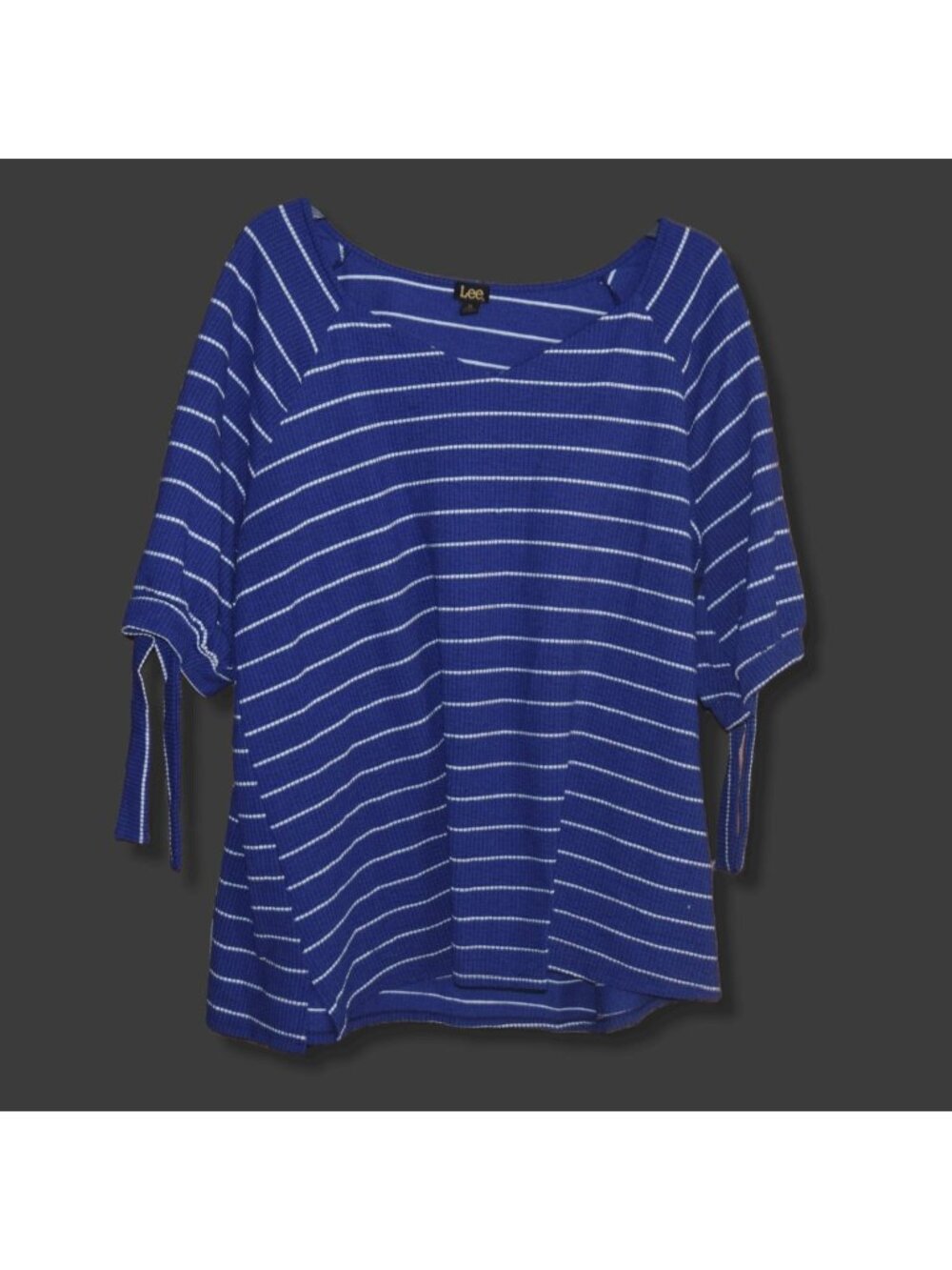 Lee Women's Sz 2X Blue Striped Blouse